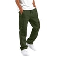thumbnail image 4 of RUTAYY Boys Cargo Pants Drawstring Waist with Multiple Pockets Outdoor Street Pants, Dark Green, 4 of 4
