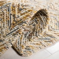 thumbnail image 5 of SAFAVIEH Kilim Torma Zig Zag Wool Area Rug, Gold/Black, 6' x 6' Round, 5 of 8