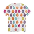 thumbnail image 6 of Staki Easter Shirts for Girls Easter Toddler Girls T-Shirts Bunny Short Sleeve Shirts Kids T Shirts Cotton Girls Summer Tops T-Shirts 1-9Y 10-13Y(White,4-5 Years), 6 of 6