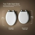 thumbnail image 4 of 20111-96 Brevia, Slow Close Toilet Seat, Round Toilet Seat, Grip-Tight Bumpers Quick-Attach Hardware, Biscuit, 4 of 9