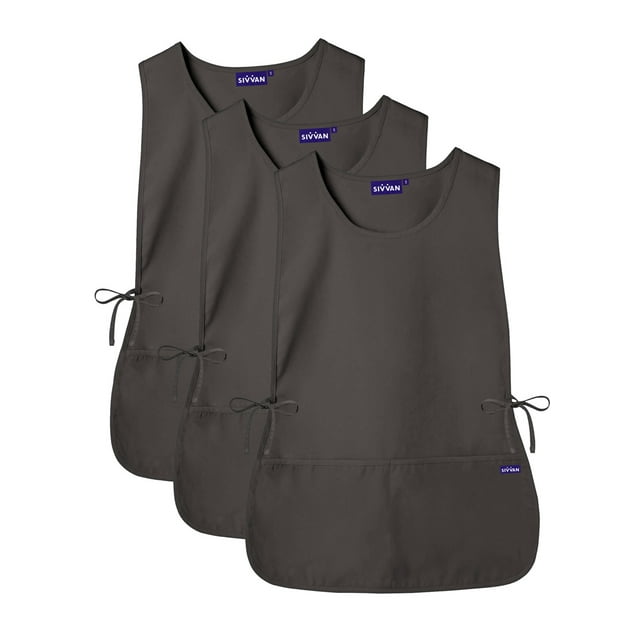 "Sivvan Unisex Cobbler Apron (3 Pack) - Adjustable Waist Ties, 2 Deep front pockets"