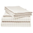 thumbnail image 1 of ELAINE KAREN 1800 Series - Soft Brushed Microfiber - Striped KING Bed Sheet Set, Cream, 1 of 1