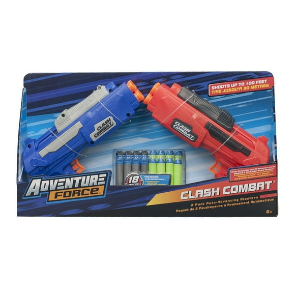 Fusils à fléchettes Clash Combat d'Adventure Force d'avance automatique 18 pièces