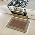 thumbnail image 2 of Ottomanson Machine Washable Cotton 2x3 Flatweave Area Rug for Entryway, 2' x 3', Brown/Gold Border, 2 of 4