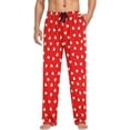 thumbnail image 4 of HPINK-T Men's Pajama Pants Super Soft Valentines Heart Sleep Lounge Pants Pjs Bottoms with Pockets, 4 of 7