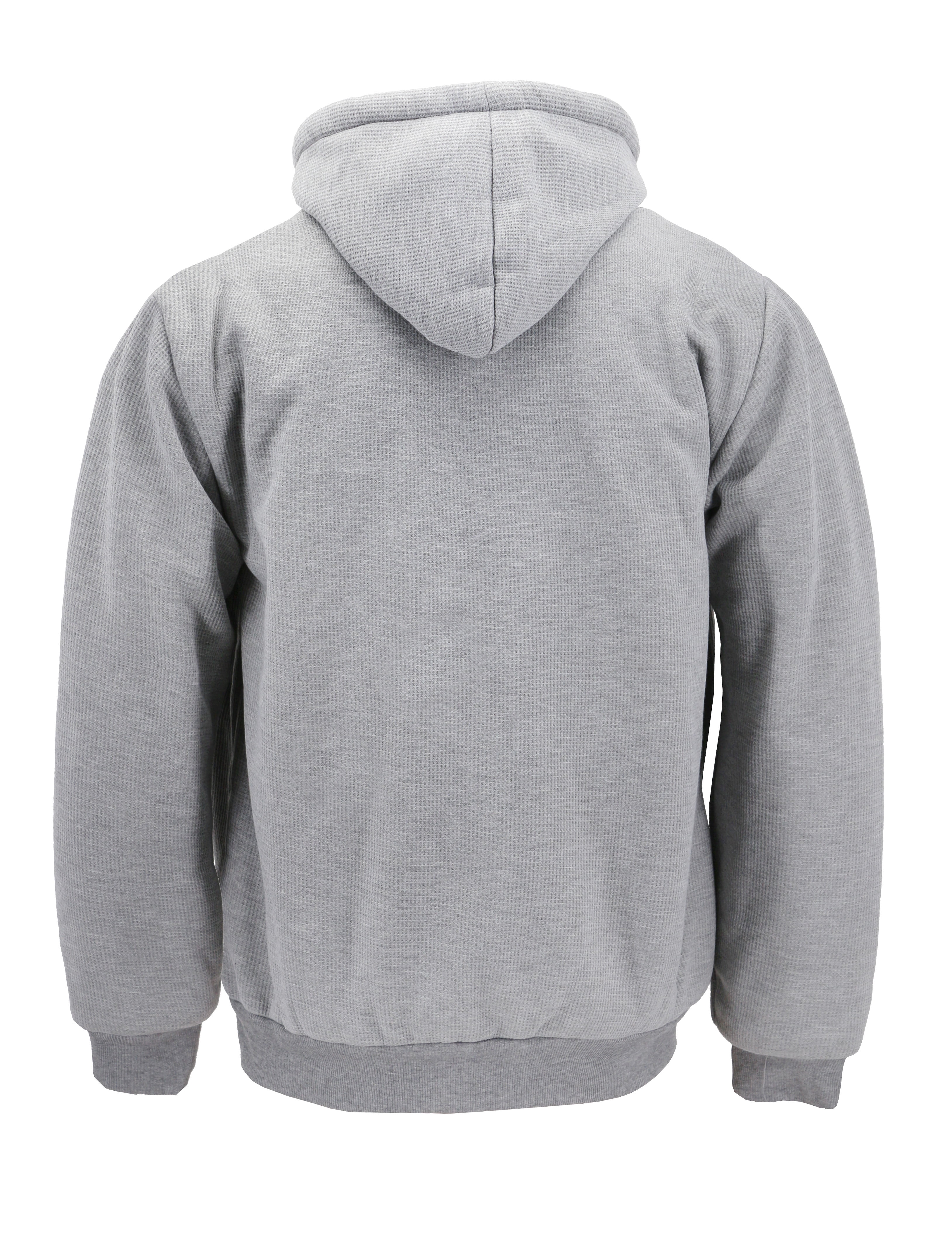 Men's Heavyweight Thermal Zip Up Hoodie Warm Sherpa Lined Sweater