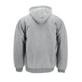 thumbnail image 2 of Men's Heavyweight Thermal Zip Up Hoodie Warm Sherpa Lined Sweater Jacket (Light Grey, 2XL), 2 of 4