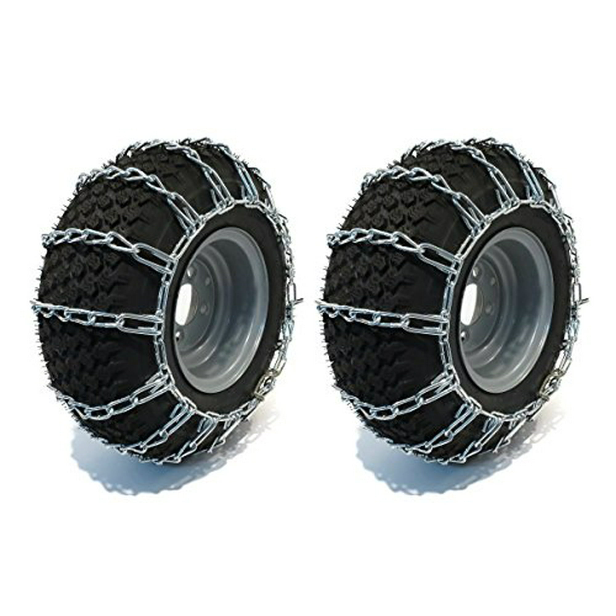 The Rop Shop New Pair 2 Link Tire Chains 24x12 12 For John Deere Lawn Mower Tractor Rider 24x12 12