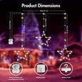 thumbnail image 6 of Christmas Window Lights, Quntis Color Changing 60LED 3 Stars Christmas Curtain Lights with Timer and 8 Mode, Battery Operated Xmas Star Lights Indoor Outdoor for Bedroom Wall, 6 of 7