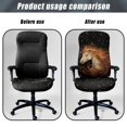thumbnail image 4 of POLERO Brushed Elastic Fabric All-in-One Office Swivel Chair Slipcover for Workspace Gaming, Anti Dust Anti Corrosion Rotating Chair Cover, Horse Celestial Night, 4 of 7