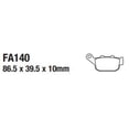 thumbnail image 2 of Balata para Motocicleta EBC FA140HH Negro, 2 of 2