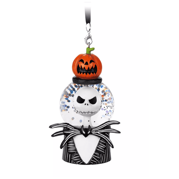Disney Parks Nightmare Before Christmas Jack Pumpkin Snowglobe Ornament New