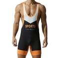thumbnail image 2 of QIPOPIQ Men Wrestling Singlets Athletic Supporters Bodysuits Slim Fit Sports Active Jumpsuits Leotard One Piece, 2 of 9
