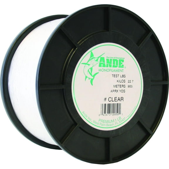 Ande A1-30C Premium Monofilament Fishing Line 1 lb Spool 30 lb 1600 Yards Clear