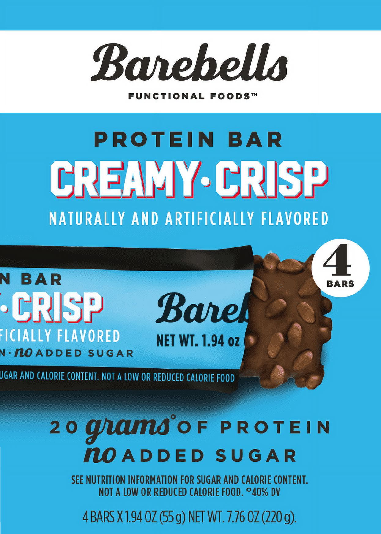 (3 pack) Barebells Protein Bars, Creamy Crisp, 20g High Protein, 1.9oz, 4 Count