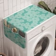 thumbnail image 1 of Floral Washing Machine Organizer, Monochrome Design Flower Petals Without Stems Illustration, Anti-slip Fabric Top Cover for Washer and Dryer, Seafoam and Pale Seafoam, by Ambesonne, 1 of 1