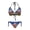 Santa & Reindeer Car Print, variant on Uourmeti Women's Halter Neck Two Piece Bikini Set Candy Cane Print Quick Dry Tie Side Swimwear for Beach Vacation & Pool Party