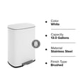 thumbnail image 6 of Hyxoo Trash Can, Garbage Can 13 Gallon/ 50L Stainless Steel Metal Bathroom Step Waste Bin for Home and Kitchen Waste and Recycling,White, 6 of 8