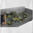 thumbnail image 6 of Abstract Soft Flannel Fleece Throw Blanket, Charcoal Grey Background Image with Floral Flowers and Circled Detailed Artwork, Cozy Plush for Indoor and Outdoor Use, 70" x 90", Multicolor, by Ambesonne, 6 of 6