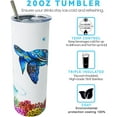 thumbnail image 6 of Sea Turtle Gifts for Women - Turtle Tumbler Turtle Cup with Lid and Straw - 20 Oz Stainless Steel Tumbler Sea Turtle Coffee Mug - Turtle Gifts Women for Birthday Christmas, 6 of 6