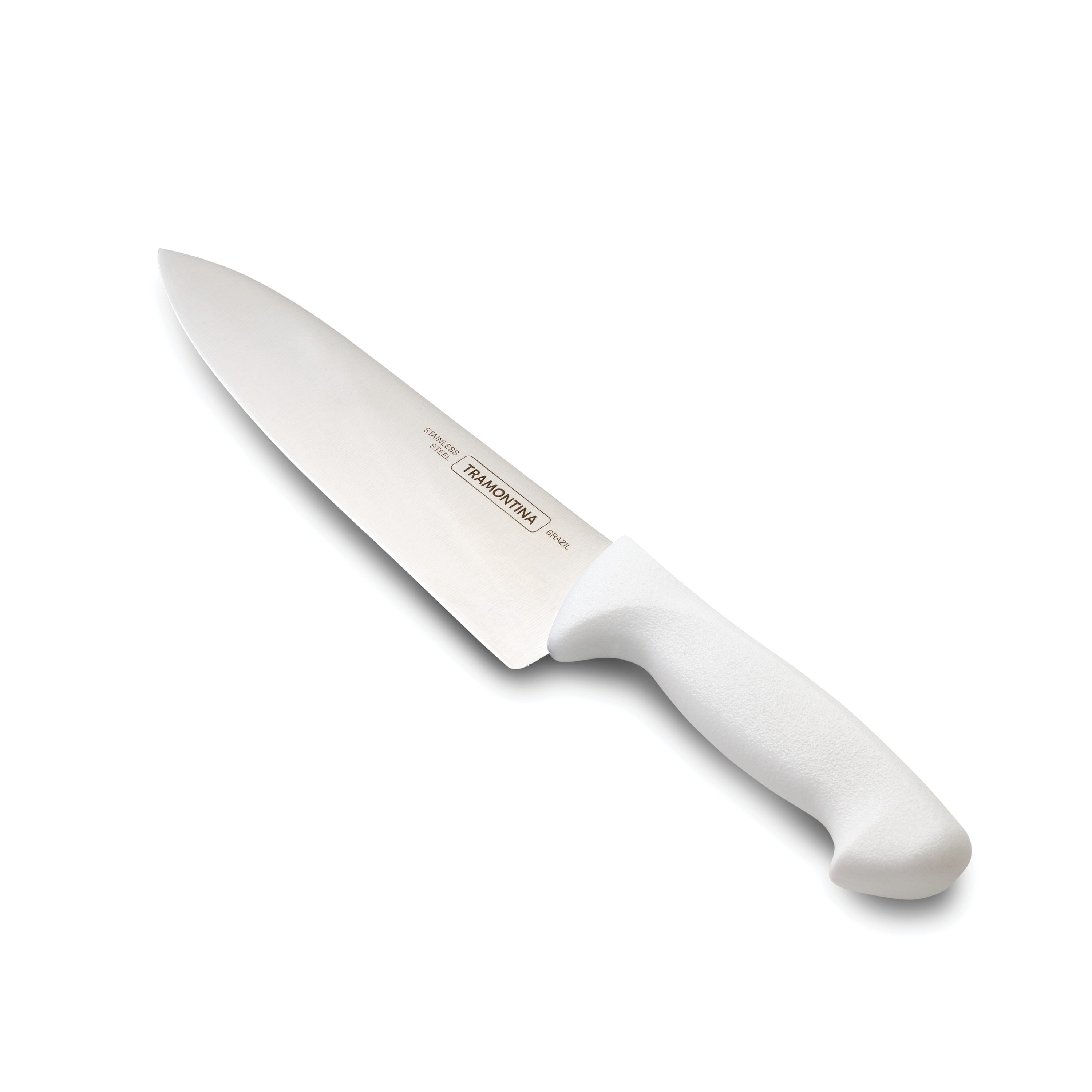 Kit for Chefs with Tramontina Professional Knives with Stainless Steel Blades and White Polypropylene Handles 6 Pieces