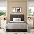 thumbnail image 3 of Someet Upholstered Headboard for Twin Size, Adjustable Height Headboard, Modern Diamond Tufting Solid Wood Headboard, Dark Gray, 3 of 9