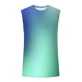 thumbnail image 2 of Eltusu Men's Tank Tops, Pullover Sleeveless Fashion Crewneck Athletic Tee Shirts Sky Blue Size L, 2 of 4