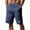 Navy, variant on Havenre Mens Summer Linen Shorts Lightweight Drawstring Elastic Waist Comfortable Shorts Casual Solid Color Beach Breathable Short Pants with Pockets Gray M