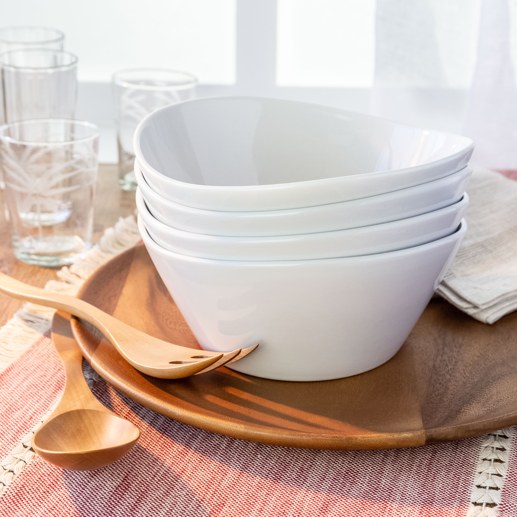 Better Homes & Gardens Porcelain Wavy Serve Bowls, set of 4 Walmart