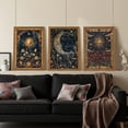 thumbnail image 4 of Singg 3 Pieces Gothic Vintage Celestial Canvas Wall Art, Vintage Tarot Canvas Wall Decor, Mysterious Sky Astrology Picture Poster Prints for Living room Bedroom Office Decores, 4 of 6