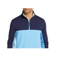 thumbnail image 2 of Club Room Mens Two Tone Regular Fit 1/4 Zip Jacket Navy XL, 2 of 2