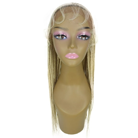 LUXLUXE Shanelle Straight 29 Inch Long 13X5 Hand-Tied Lace Braided Wig, Heat Resistant Fiber,