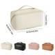 thumbnail image 4 of Bearachild Bolsa de almacenamiento de cosméticos de cuero PU de gran capacidad, bolsa de mano para artículos de tocador, bolsillo organizador de Almacenamiento y organización del hogar Blanco Bearachild HA064909-01B, 4 of 6