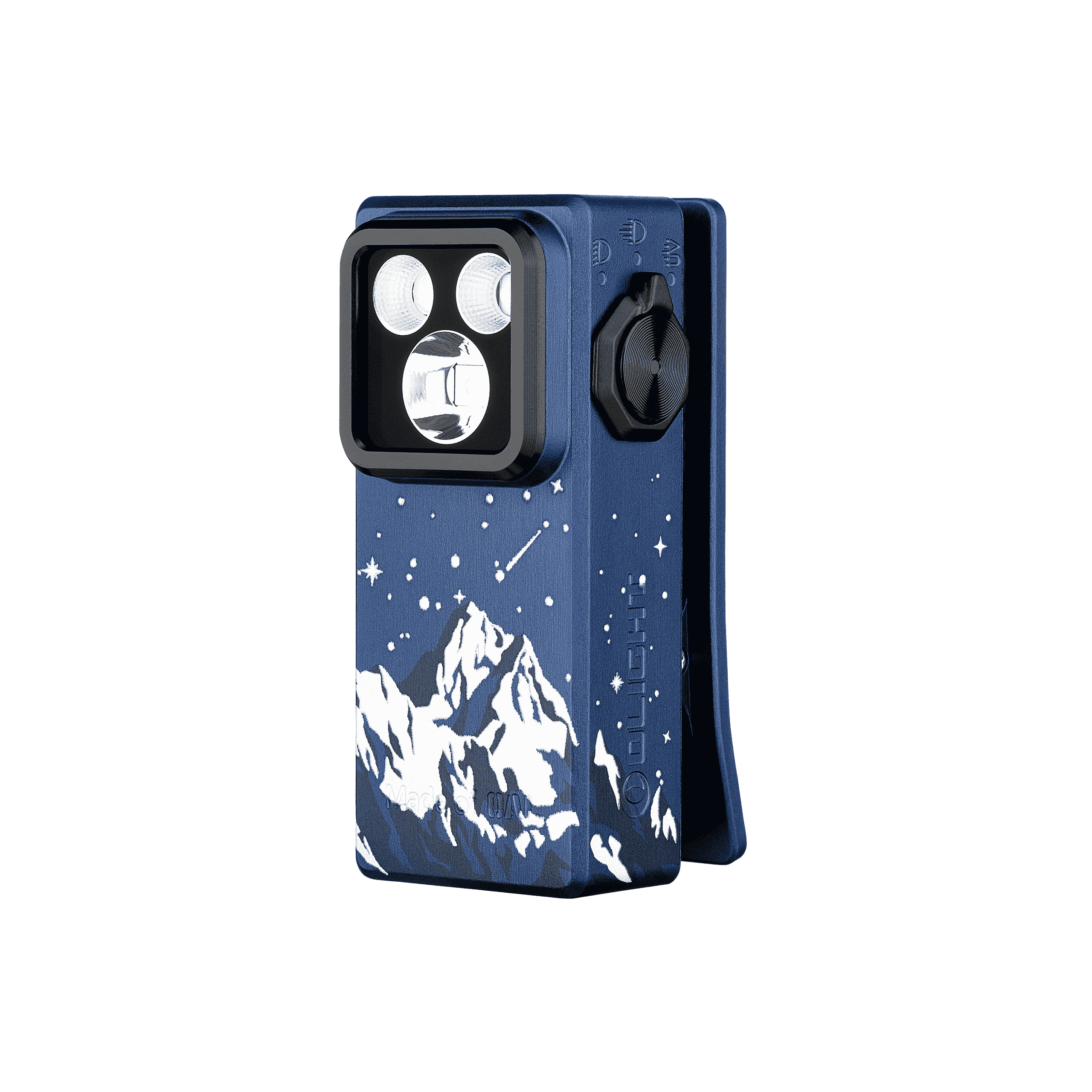 OLIGHT Oclip Ultra EDC Flashlight Clip-on Light, 530 Lumens Rechargeable with Type-C Charging, Combines Floodlight, Spotlight and UV, Triple Magenetic Lights for Inspection and Work (Snowy Summit)