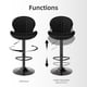 thumbnail image 4 of Juego de 3 Taburetes de Bar Youhauchair de Terciopelo Ajustables y Giratorios, 4 of 8