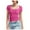 Hot Pink, variant on Women's Square Neck Double-Layer Tank Tops Basic Tight T Shirts