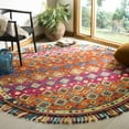 thumbnail image 2 of SAFAVIEH Aspen Jake Southwestern Wool Area Rug, Orange/Fuchsia, 8' x 8' Round, 2 of 5