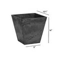 thumbnail image 3 of Root & Vessel Ella Square Planters, Black, 14", 3 of 7