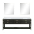 thumbnail image 3 of Norwalk 84 in W Black Oak Double Bath Vanity, White Quartz Top, and 36 in Mirrors, 3 of 9