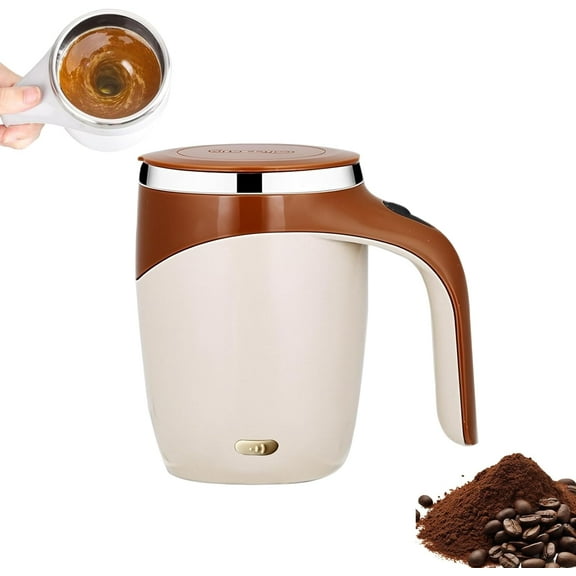 Auto Stir Coffee Mug,380ml Self Stirring Mug with One-Button Operation,Battery Powered Stirring Cup for Coffee,Hot Chocolate,Protein Shakes