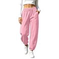 thumbnail image 2 of Pileajo Women's Casual Wide Leg Pants Drawstring High Waist Trousers Going out Jogger Pants with Side Pockets, 2 of 9