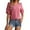 Hot Pink, variant on Buigttklop Summer Tops for Women Plus Size Women'Ss Lace Petal Short Sleeve Comfortable Breathable V Neck Blouses Shirt Tops