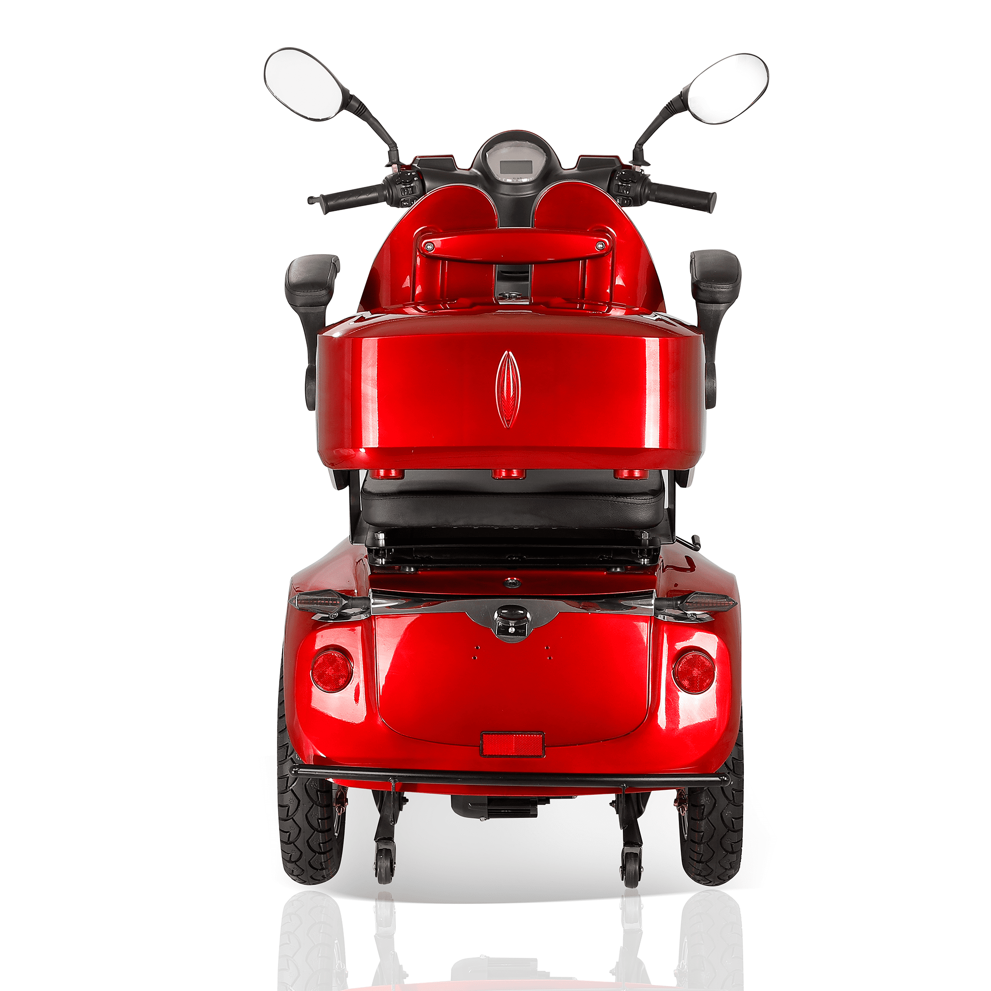 Mobility Scooters Secure 800W 3-Wheel Mobility Scooter with Charger, Red, 350 lb Limit