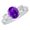 Amethyst, variant on 1 to 6 Carat Oval Platinum LAB GROWN Gemstone and LAB GROWN Diamond Engagement Ring (AAAA Heirloom Quality) Diamond Gemstone 1 Carat Size-9