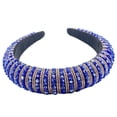 thumbnail image 2 of Sonducket Diademas con cuentas de cristal, tocado bohemio, accesorios flexibles para el cabello, diademas, tocados para mujer, boda Accesorio para el cabello Azul oscuro + dorado, 2 of 6
