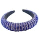 thumbnail image 1 of Qarigey Diadema con cuentas de cristal y diamantes de imitación, tocado de punto grueso, accesorios para peinados, tocados para mujeres y Accesorio para el cabello Azul oscuro + dorado, 1 of 6