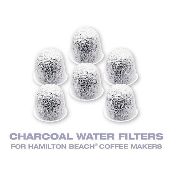 Gold Tone Replacement Charcoal Water Filter for Hamilton Beach Coffee Makers, 6-Pack