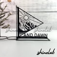 thumbnail image 3 of Shinelab Day and Night Metal Bookends Custom Mountain Sun Moon Name Bookend, Nature Desk Bookshelf Decor 6206, 3 of 3