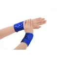 thumbnail image 4 of Kaerm 1 Pair Women's Shiny Sequins Oversleeve Sparkle Cuffs Stage Performance Blue One Size, 4 of 6