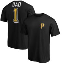 Men's Black Pittsburgh Pirates Number One Dad T-Shirt
